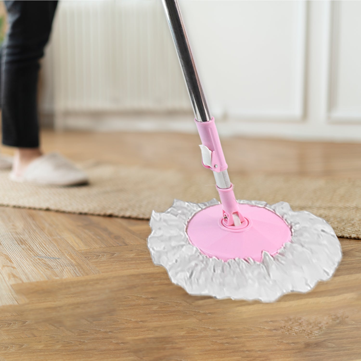 0842 Home Cleaning - Stainless Steel 360 Degree Rotating Pole Microfiber Mop Rod Stick 0842 Home Cleaning - Stainless Steel 360 Degree Rotating Pole Microfiber Mop Rod Stick